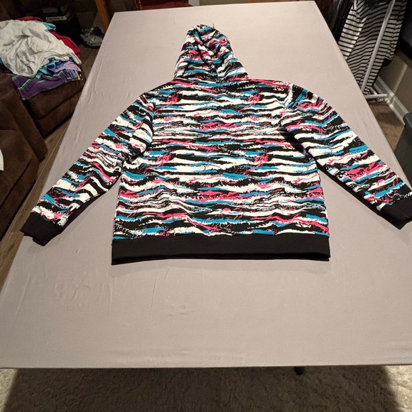 CMBT Combat Iron "Stay Deadly" Retro Tiger Stripe Hoodie - Mens XL - Rare Print - Picture 9 of 9